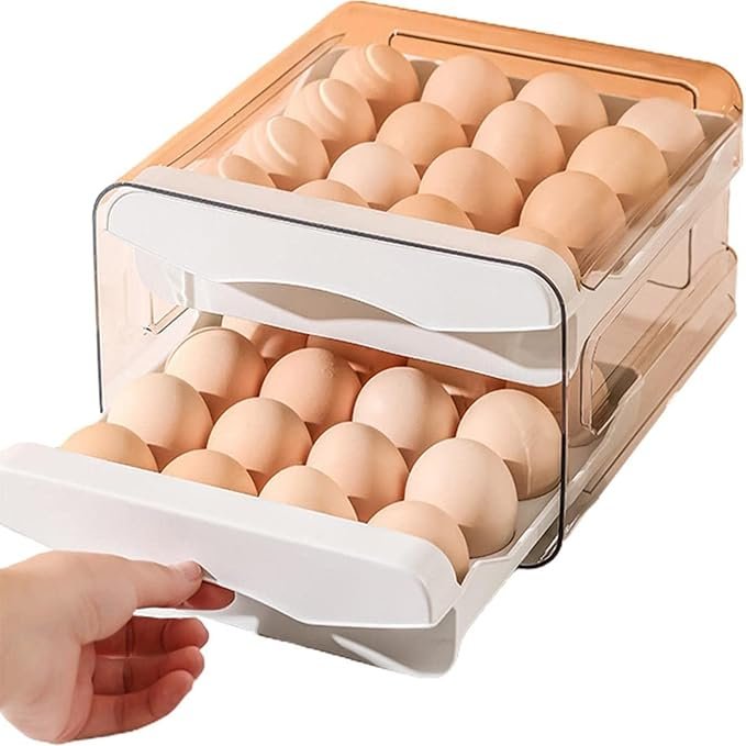 176540055761HupjJGNGL._AC_SX679_ Huevera Organizador de 2 Niveles para Refrigerador – Ahorra Espacio