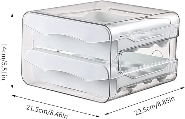 Huevera Organizador de 2 Niveles para Refrigerador – Ahorra Espacio