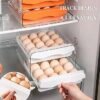 Huevera Organizador de 2 Niveles para Refrigerador – Ahorra Espacio