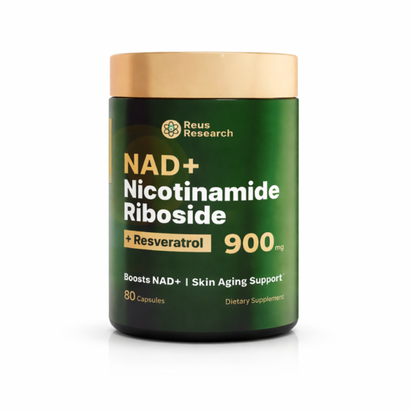 NAD+ Nicotinamida Ribósido + Resveratrol 900mg – Energía Celular y Soporte Antiedad (80 Cápsulas)